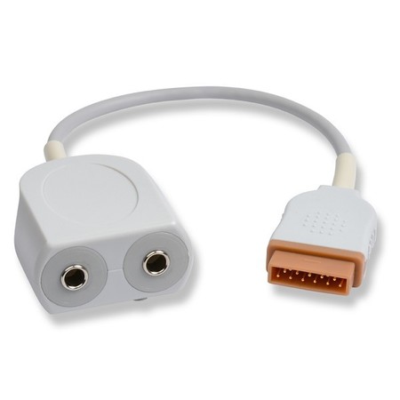 CABLES & SENSORS GE Marquette Temp Adapter - YSI 400, Dual Female Mono Plug Connectors DMQ400-AD20